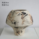 Axyaa Handcrafted Ceramic Vase: Wabi-Sabi Modern Art Sculpture for Flower Arrangement