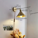 Axyaa Copper LED Wall Light: Modern Nordic Lamp for Dining, Bathroom, Bedroom