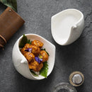 Axyaa Irregular Ceramic Dinner Plate Set for Restaurant Specialty Tableware
