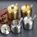 Axya Seasoning Flavor Can Salt Pepper Pot BBQ Spice Jar Bottle Spoon