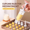 Axyaa Cake Cream Decorating Gun Set with Plastic Nozzles - Baking Pastry Tool