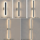 Axyaa Stainless Steel Black Sconces: Outdoor Long-strip Lighting Fixture