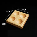 Axyaa Solid Wood Egg Holder | Handmade Breakfast Storage Box | Creative Four or Six Grid