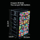 Axyaa Acrylic Marker Pen Organizer Stationery Holder Shelf - Office School Supplies Storage