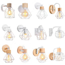 Axyaa Iron White Lampshade Wall Sconce - Modern Indoor Lighting