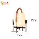 Axyaa Portable Metal Glass LED Table Lamp - Modern Art Light for Home, Office