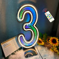 Axyaa Neon Number Signs & Starry Sky Tunnel Lights - Birthday Party Event Decor