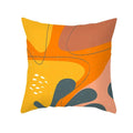 Axyaa Yellow Orange Abstract Geometry Print Pillow Cover 45x45cm