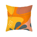 Axyaa Yellow Orange Abstract Geometry Print Pillow Cover 45x45cm