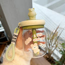 Axyaa Kawaii Bear Boba Bubble Tea Bottle 800ml Straw BPA-Free