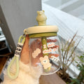 Axyaa Bear Bubble Tea Water Bottle 800ml - Cute Straw, BPA-Free
