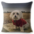 Maltese Dog Pillow Cover by Axyaa - Decorative Cushion Case for Home and Car