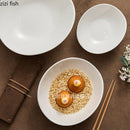 Axyaa Oval Ceramic Bowl Set for Molecular Cuisine and Dining Experience