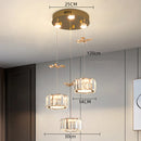 Axyaa Luxury Crystal Chandelier Pendant Light for Living and Dining Room