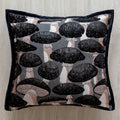 Axyaa Slub Woven Texture Pillow Cover in Black Brown for Living Room Sofa Bed