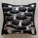 Axyaa Slub Woven Texture Pillow Cover in Black Brown for Living Room Sofa Bed