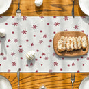 Axyaa Christmas Deer Snowflake Table Runner - Elegant Festive Dining Decor