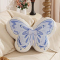 Axyaa Butterfly Girl Style Velvet Pillow for Living Room and Office