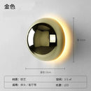 Axyaa LED Round Wall Lamp for Bathroom Bedroom, Nordic Modern Design, Sconce Stair Kids Room