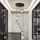 Axyaa Crystal Chandelier Ceiling Light Luxury Modern Pendant Lamp Living Room Bedroom Lighting