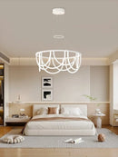 Axyaa White Curved Artistic Pendant Lamp – Modern Nordic Decorative Lighting