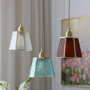 Axyaa Glass LED Pendant Lights: American Vintage Style for Dinning, Living Room & Bedroom
