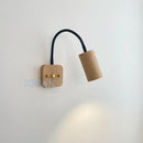 Axyaa Rotatable Walnut Wood Wall Lamp for Japanese Bedroom Reading