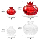 Axyaa Clear Glass Pomegranate Vase for Home Wedding Party Table Decor