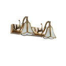 Axyaa Vintage Golden Wall Light with Trumpet Glass Shade