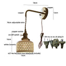 Axyaa Ceramic LED Wall Lights: Adjustable Nordic Modern Bedside Lamp