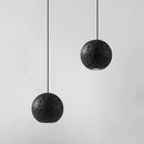 Axyaa Black Circle Pendant Lamp: Nordic Minimalist Bedroom LED Light