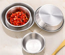 Axya Stainless Steel Kimchi Plate Dish Bowl Sauce Flat Seasoning Box Tableware