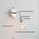 Axyaa Flexible Arm LED Wall Light Colorful Glass Bedside Sconce