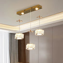 Axyaa Crystal Chandelier, Luxury Pendant Light for Living Room & Dining Room