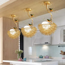 Axyaa Rustic Luxury Bird Egg Chandelier for Living Room Dining Kitchen Loft