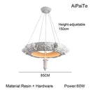 Axyaa French Luxury Plaster Ceiling Lamp for Elegant European Baroque Decor.
