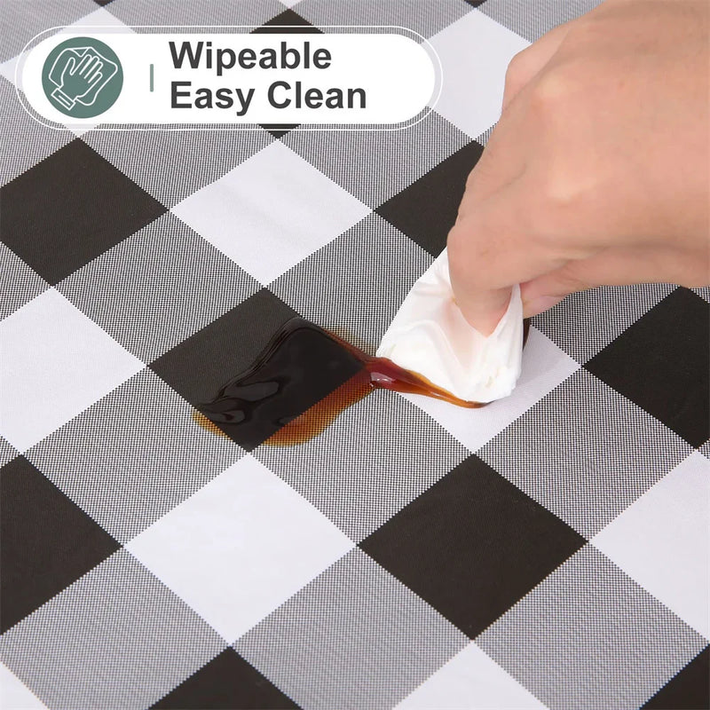 Axyaa Waterproof Buffalo Plaid Tablecloth for Dining Kitchen Outdoors