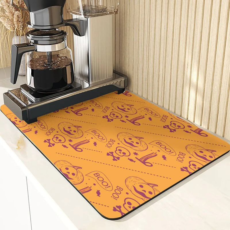 Axyaa Cute Ghost Pattern Coasters and Placemat Set