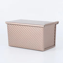 Axyaa Non-Stick Loaf Pan with Lid: Carbon Steel Bread Toast Box Mold