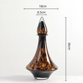 Axyaa Leopard Print Glass Vase with Lid - Home Decor Essential
