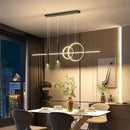 Axyaa Modern LED Line Chandelier Indoor Ceiling Light Fixture
