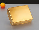 Axya Stainless Steel Gold Plate Set with Lid Cover - Rectangle Baking Pan Tray