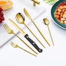 Axyaa 48pc Stainless Steel Tableware Set Knife Fork Spoon Dessert Steak Knife