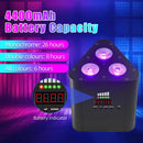 Axyaa 4PCS RGBW LED Par Lights: Remote Control, DMX, Stage Effect Lighting