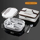 Axyaa Stainless Steel Thermal Lunch Box with Large Capacity and Leak-Proof Soup Bowl