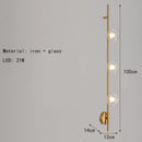 Axyaa Nordic Glass Wall Light Modern Metal Wall Sconce for Bedroom