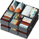 Axyaa Fabric Closet Organizer Bins - Dresser Drawer Dividers for Clothing and Accessories