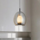 Axyaa Marble LED Pendant Light: Modern Glass Decor Lighting Fixture