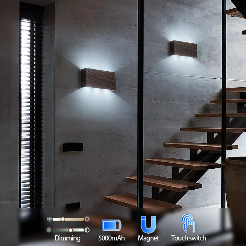 Axyaa Wireless LED Wall Lamp Touch Dimming Night Light - 3 Colors