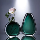 Axyaa Crystal Glass Vase: High-end Flower Arrangement Soft Decoration